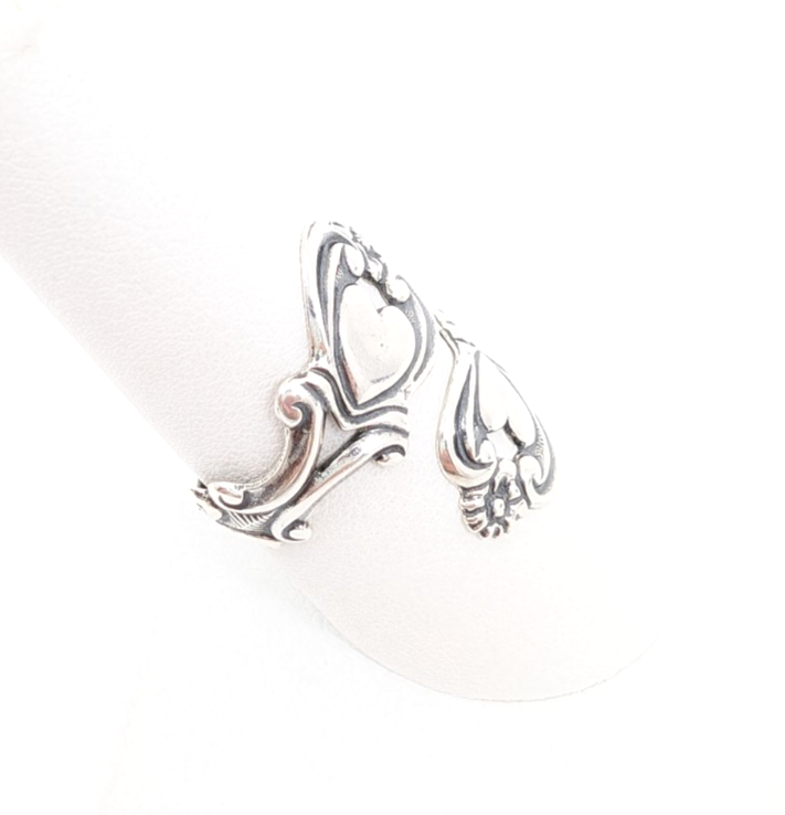 Sterling Silver 925 9 Ring Heart/ Flower Wrap 12678 - Image 14