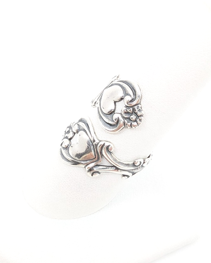 Sterling Silver 925 9 Ring Heart/ Flower Wrap 12678 - Image 15