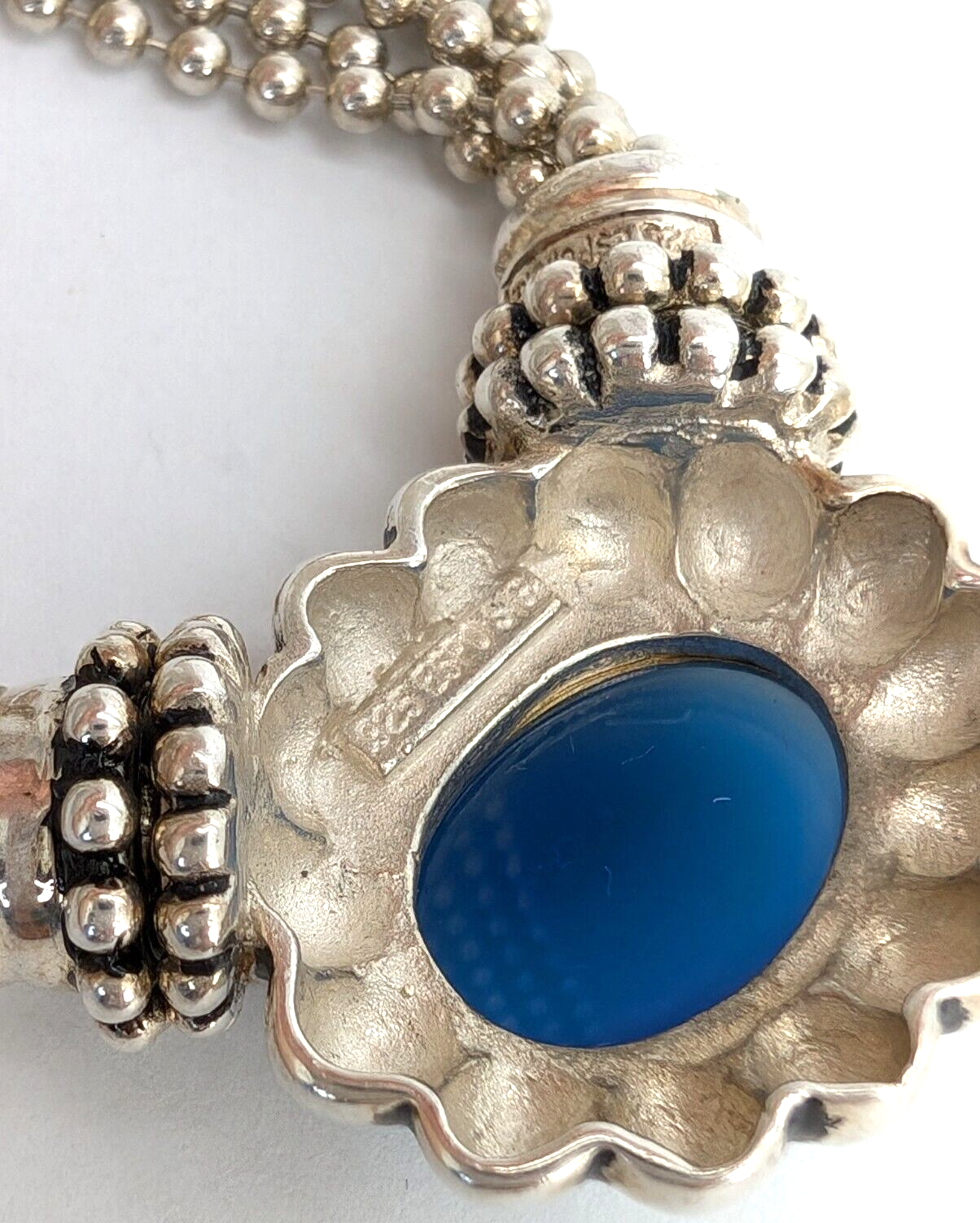 J. Esposito Sterling Silver Interchangable Snap Pendant 5 Strand Necklace O872 - Image 10