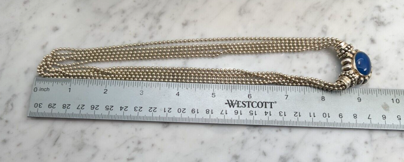 J. Esposito Sterling Silver Interchangable Snap Pendant 5 Strand Necklace O872 - Image 12