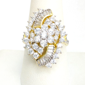 Sterling Silver 925 9 Ring cluster R919- WMF1045