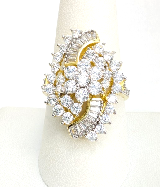 Sterling Silver 925 9 Ring cluster R919- WMF1045