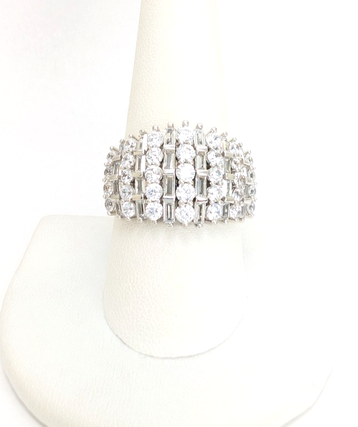 Sterling Silver 925 9 Ring Cluster Band R918- WMF1043 - Image 2