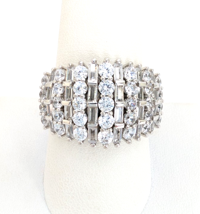 Sterling Silver 925 9 Ring Cluster Band R918- WMF1043 - Image 3