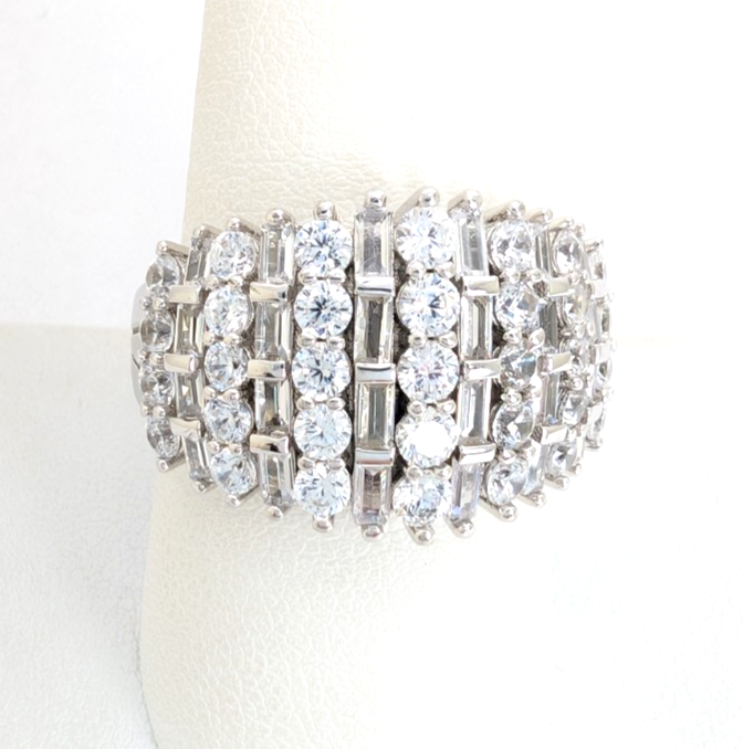 Sterling Silver 925 9 Ring Cluster Band R918- WMF1043 - Image 4