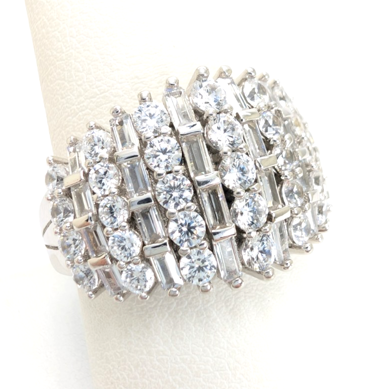 Sterling Silver 925 9 Ring Cluster Band R918- WMF1043 - Image 5