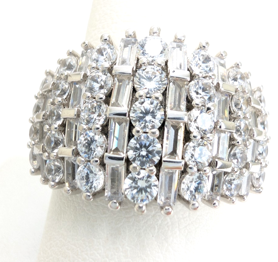 Sterling Silver 925 9 Ring Cluster Band R918- WMF1043 - Image 6