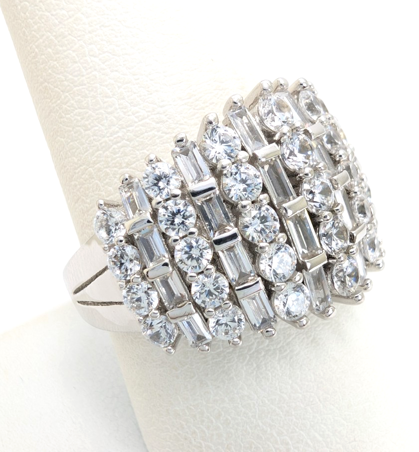 Sterling Silver 925 9 Ring Cluster Band R918- WMF1043 - Image 8