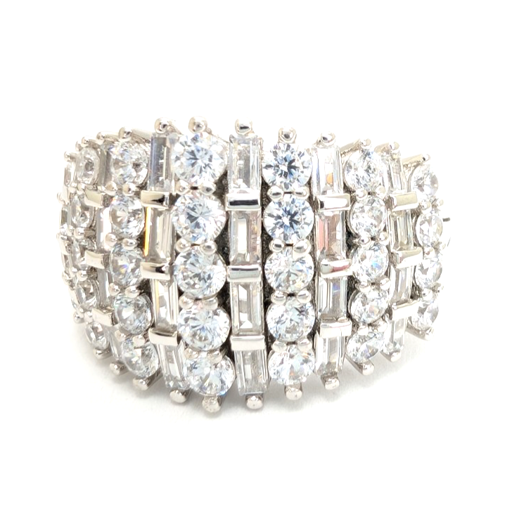Sterling Silver 925 9 Ring Cluster Band R918- WMF1043 - Image 10