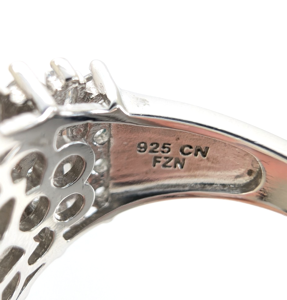 Sterling Silver 925 9 Ring Cluster Band R918- WMF1043 - Image 15