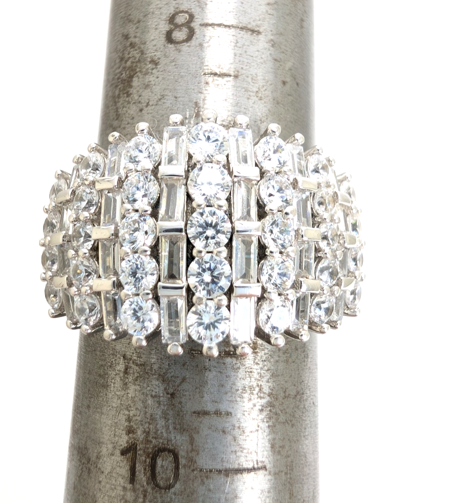 Sterling Silver 925 9 Ring Cluster Band R918- WMF1043 - Image 17