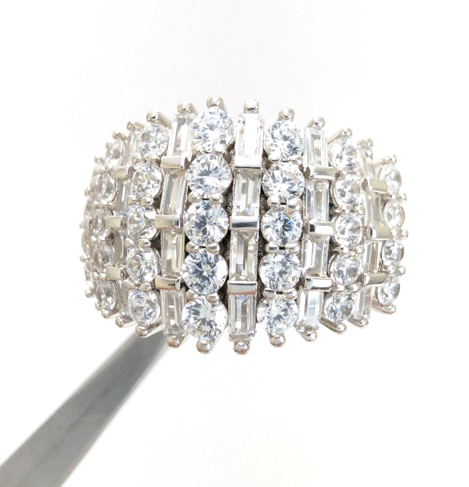Sterling Silver 925 9 Ring Cluster Band R918- WMF1043 - Image 19