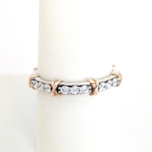 Sterling Silver 925 9 Ring TwoTone Eternity R957- WMF1081