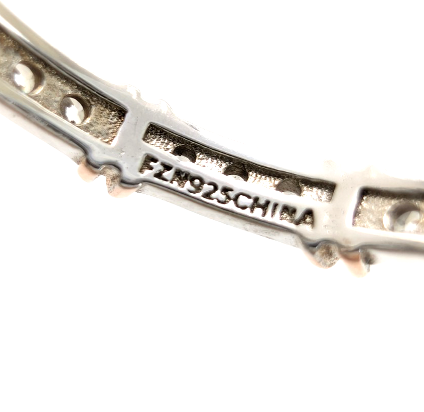 Sterling Silver 925 9 Ring TwoTone Eternity R957- WMF1081 - Image 18