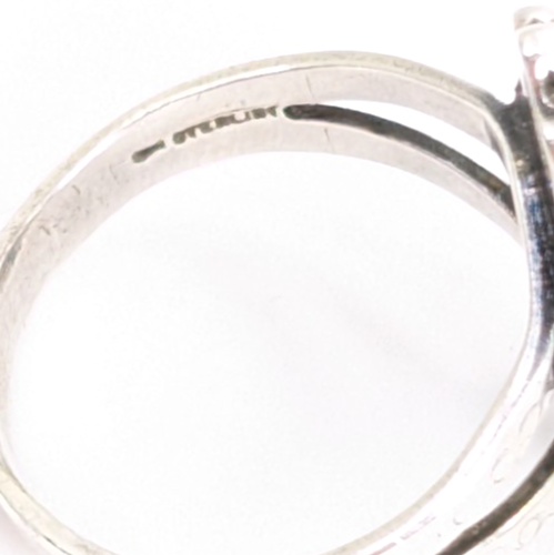 Sterling Silver 925 Ring Beaded Framed Gr Turq 11834 - Image 7