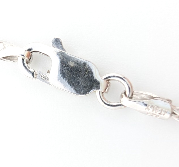 Sterling Silver 925 28" Necklace Wheat chain/ boulder opal R878- FOX1821 - Image 13