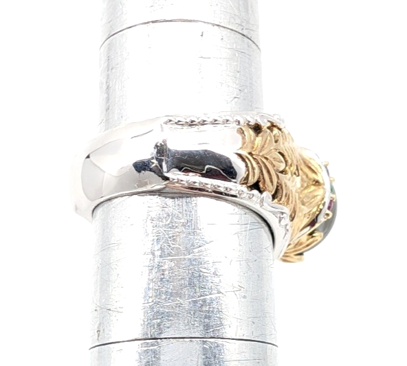 Sterling Silver 925 7 Ring Two tone gray pearl R879- FOX1822 - Image 11