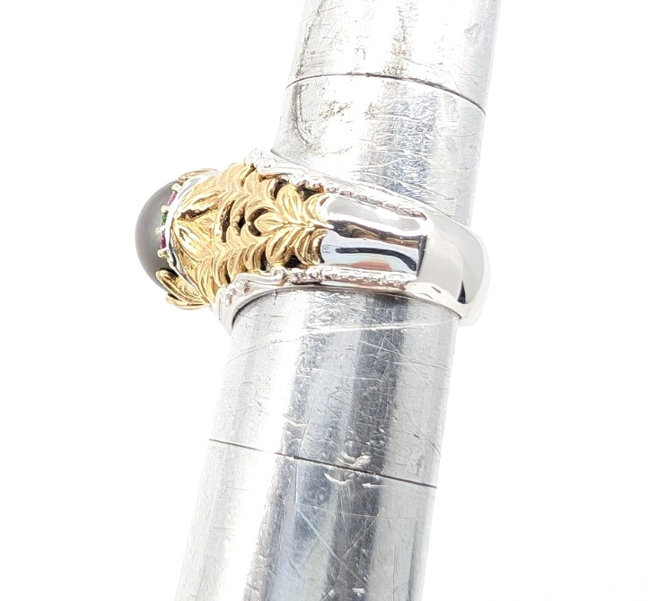 Sterling Silver 925 7 Ring Two tone gray pearl R879- FOX1822 - Image 13