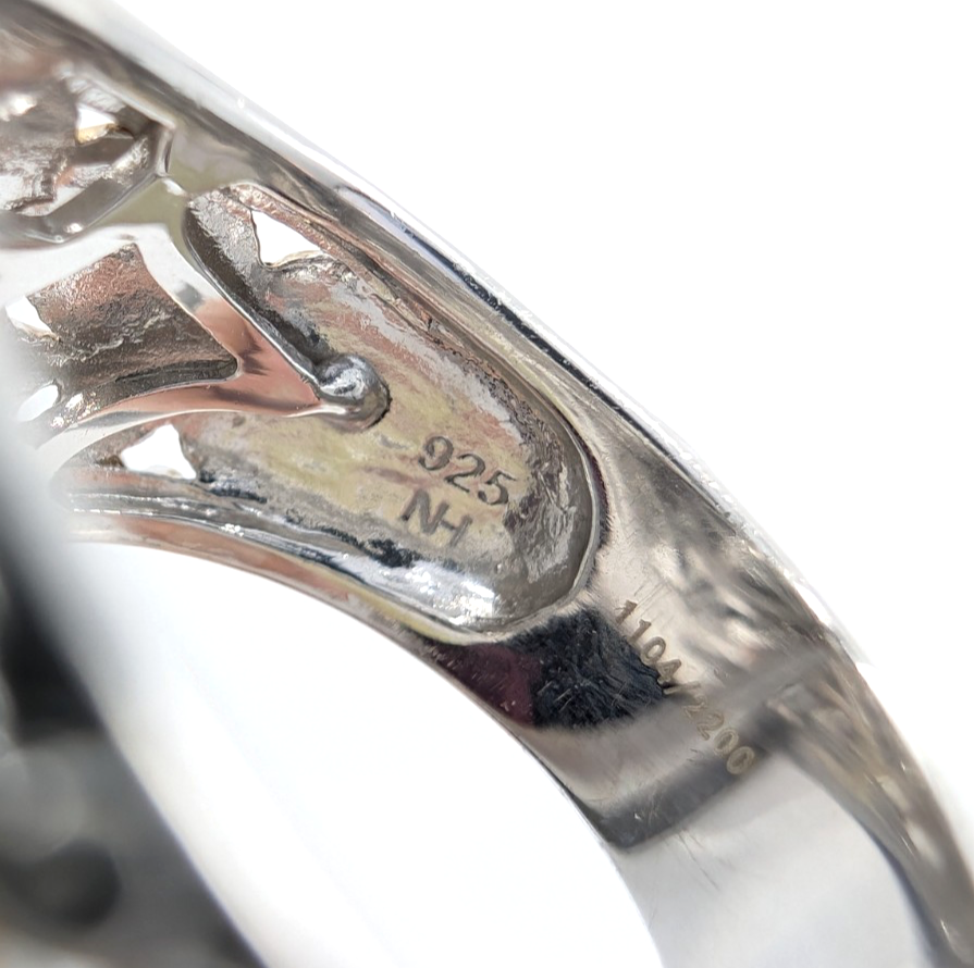 Sterling Silver 925 7 Ring Two tone gray pearl R879- FOX1822 - Image 20