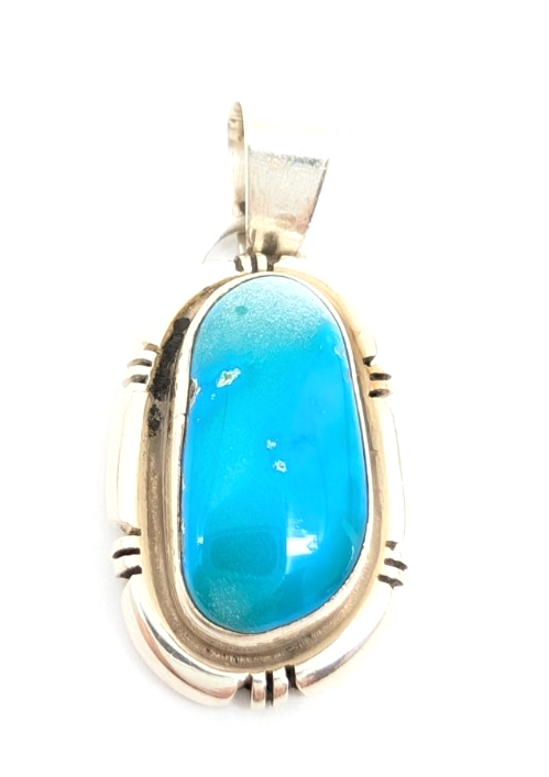 Sterling Silver 925 Pendant/ Charm Turquoise Pendant FOX1819