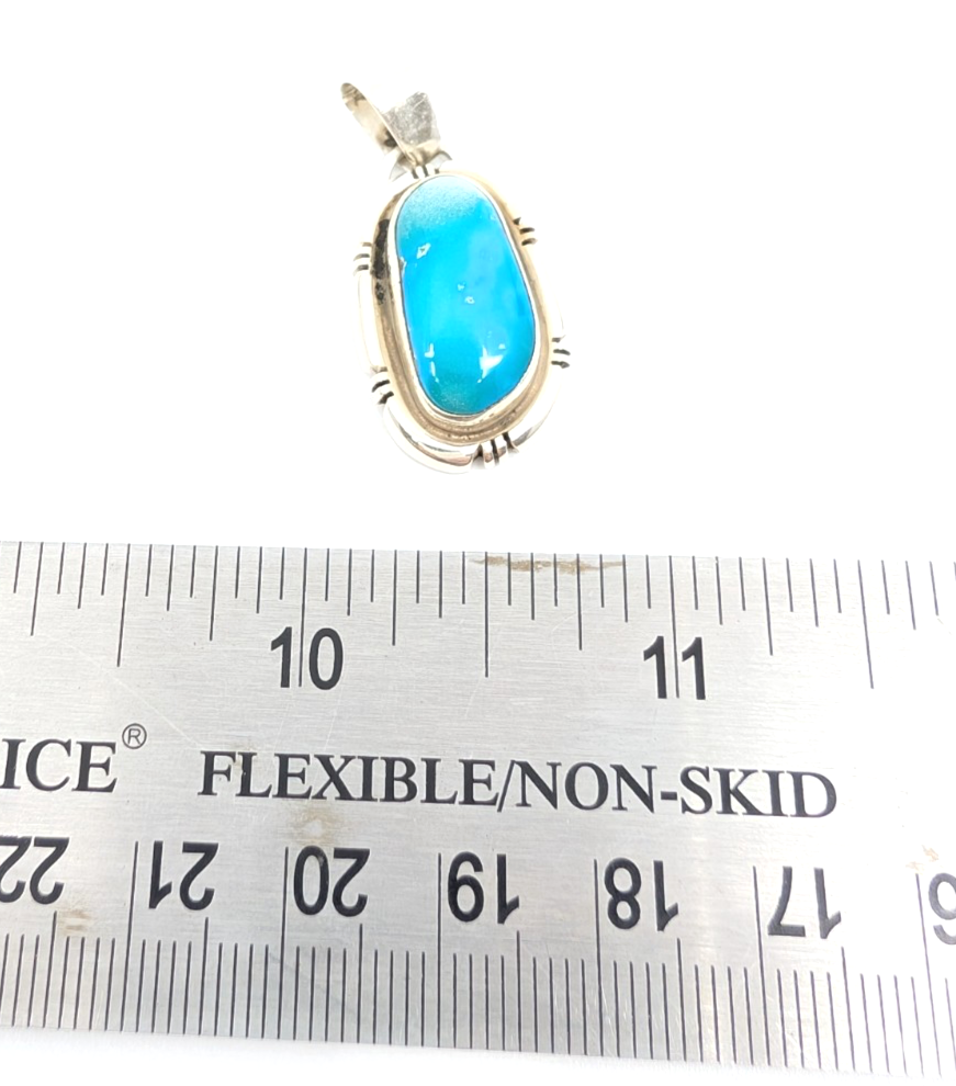 Sterling Silver 925 Pendant/ Charm Turquoise Pendant FOX1819 - Image 10