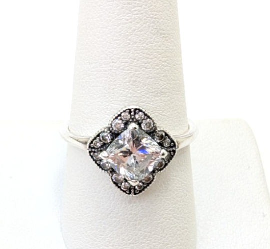 Sterling Silver 925 7 Ring Pandora Crown Band R379- FOX1138 - Image 2