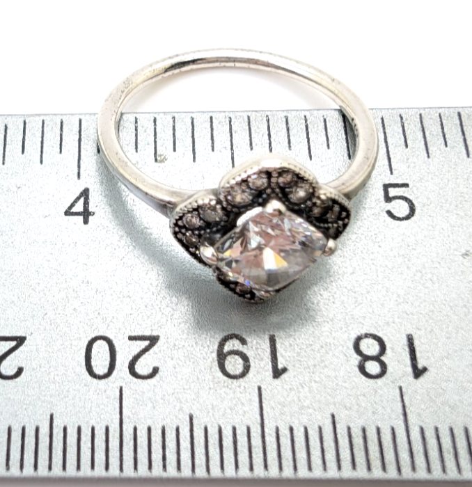 Sterling Silver 925 7 Ring Pandora Crown Band R379- FOX1138 - Image 12