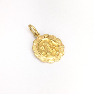 18K Gold Ricordo Della Cresima Religous Confirmation Charm Pendant P696-FOX1548