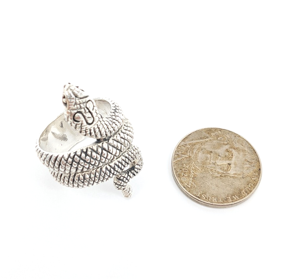 Sterling Silver 925 6.75 Ring Snake 13525 - Image 14