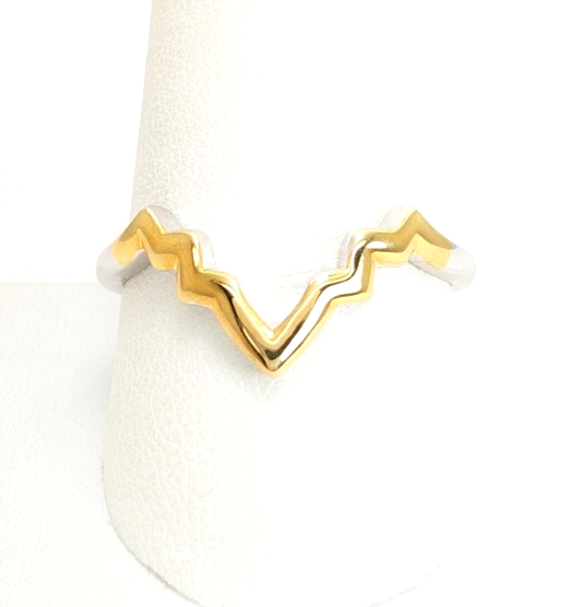 Sterling Silver 925 10.25 Ring TwoTone Enhancer R1025- FOX1965 - Image 3