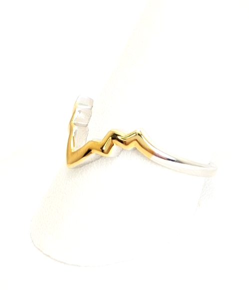 Sterling Silver 925 10.25 Ring TwoTone Enhancer R1025- FOX1965 - Image 4