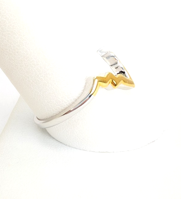 Sterling Silver 925 10.25 Ring TwoTone Enhancer R1025- FOX1965 - Image 5