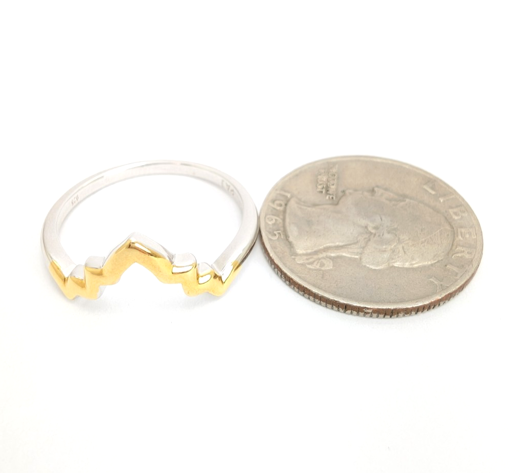Sterling Silver 925 10.25 Ring TwoTone Enhancer R1025- FOX1965 - Image 6