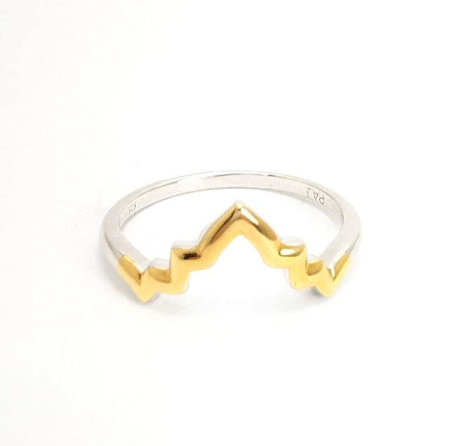 Sterling Silver 925 10.25 Ring TwoTone Enhancer R1025- FOX1965 - Image 8