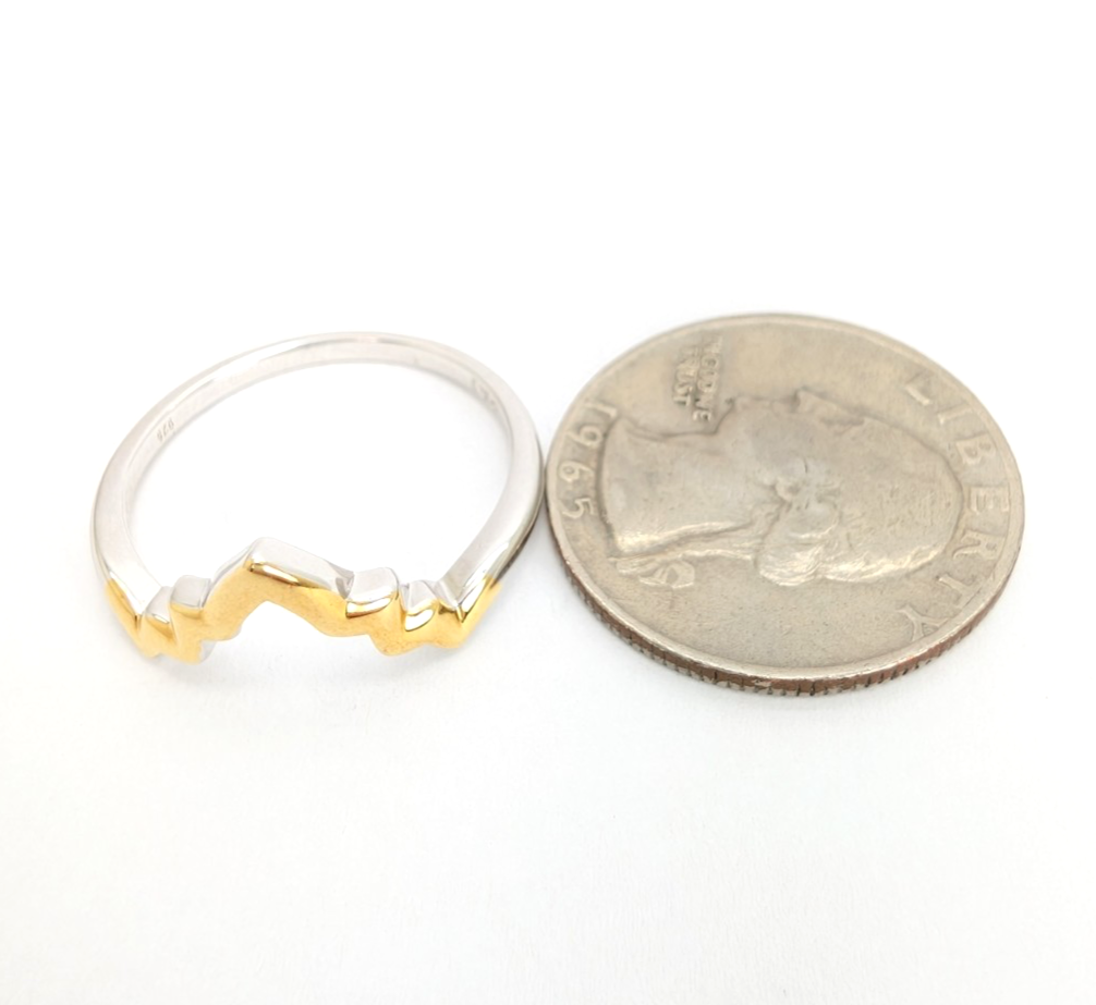 Sterling Silver 925 10.25 Ring TwoTone Enhancer R1025- FOX1965 - Image 9