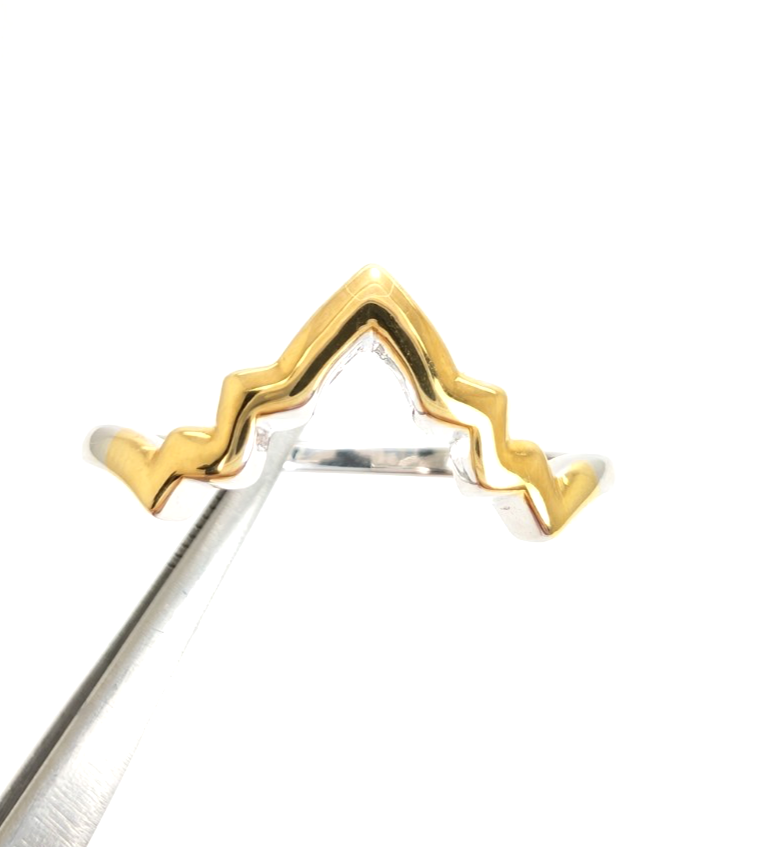 Sterling Silver 925 10.25 Ring TwoTone Enhancer R1025- FOX1965 - Image 10