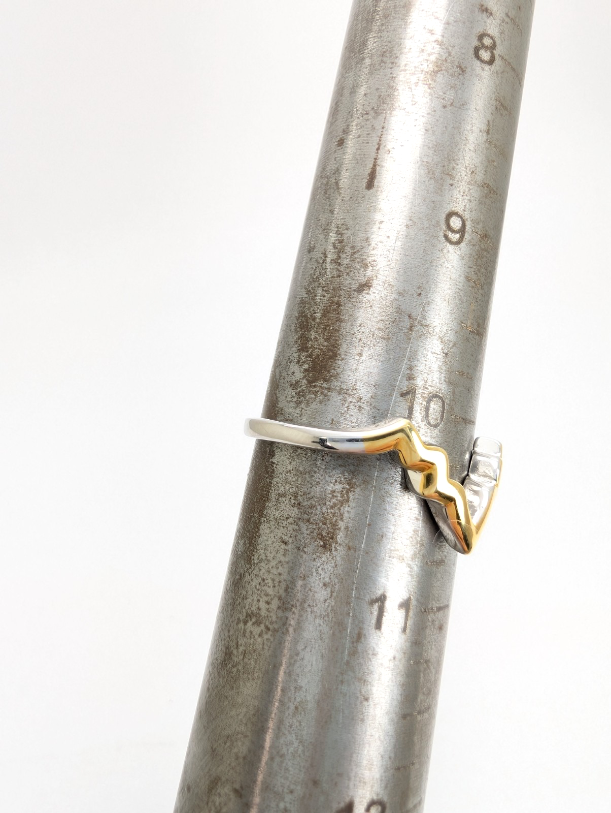 Sterling Silver 925 10.25 Ring TwoTone Enhancer R1025- FOX1965 - Image 15