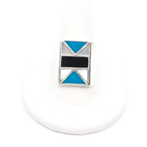 Sterling Silver 925 11 Ring flush geometric 13124