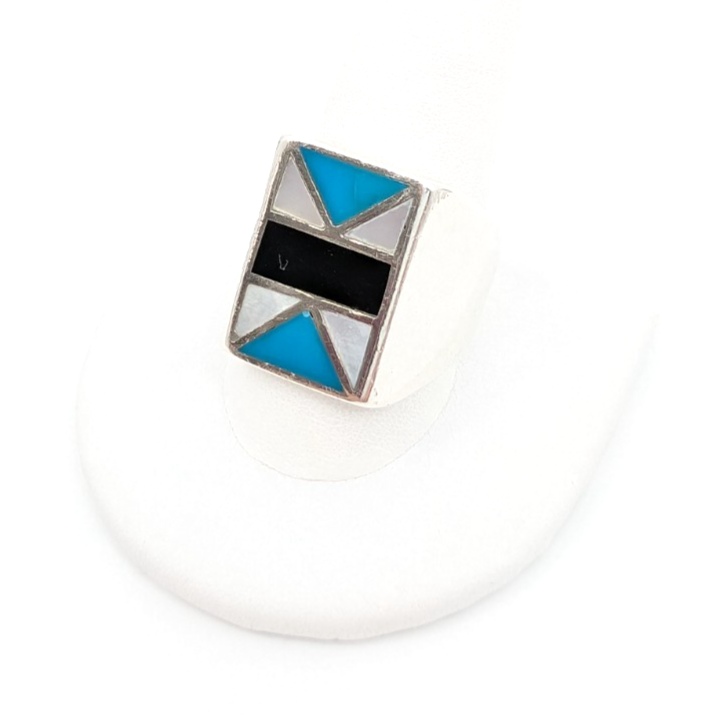 Sterling Silver 925 11 Ring flush geometric 13124 - Image 2