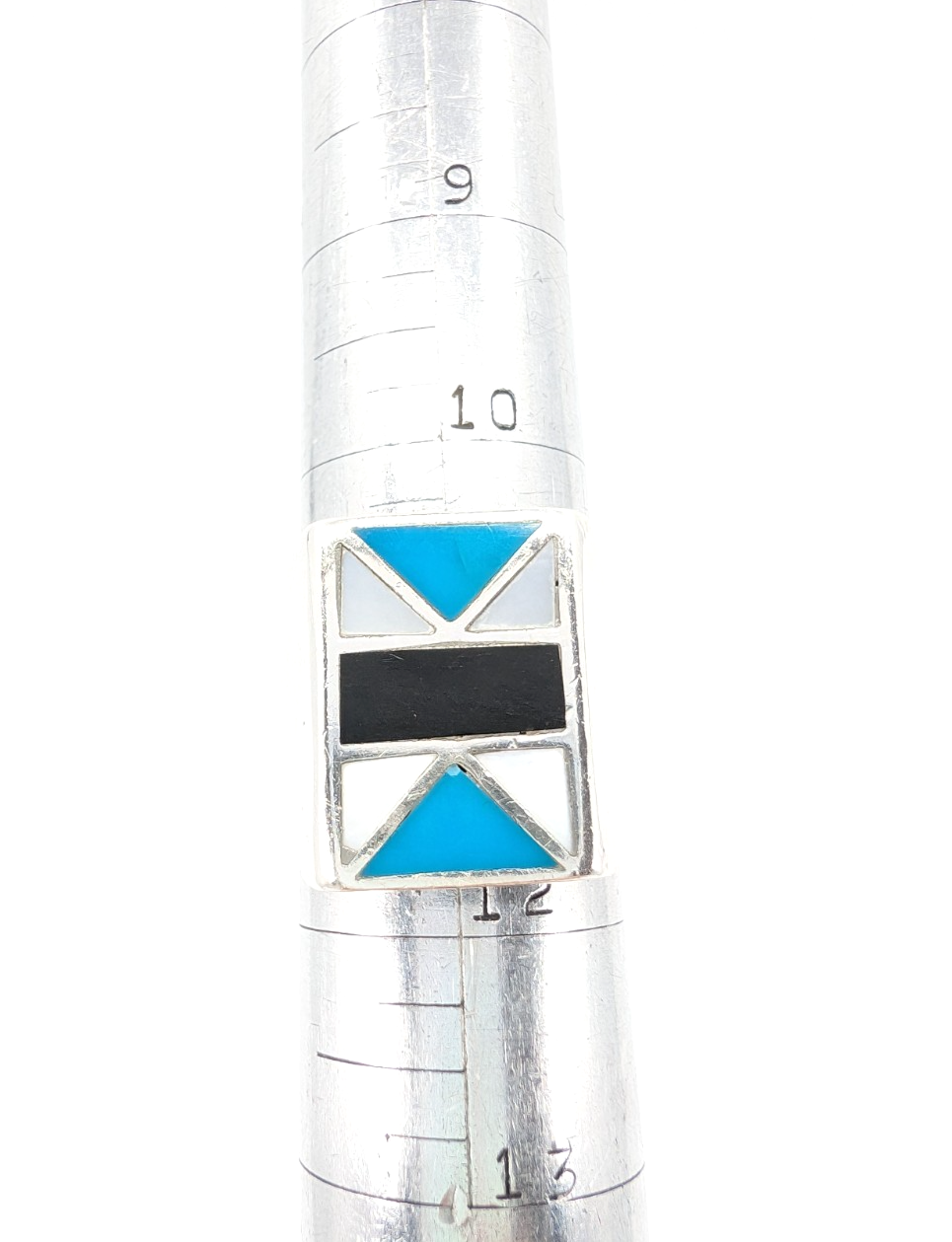 Sterling Silver 925 11 Ring flush geometric 13124 - Image 5