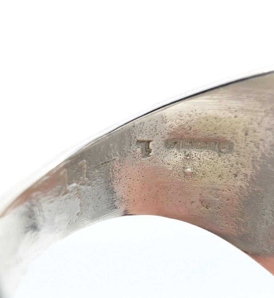 Sterling Silver 925 11 Ring flush geometric 13124 - Image 11