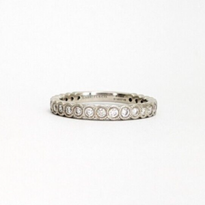Gabriel & Co Plat 950 1/4ctw Diamond Wedding 3/4 Eternity Band Ring 10260