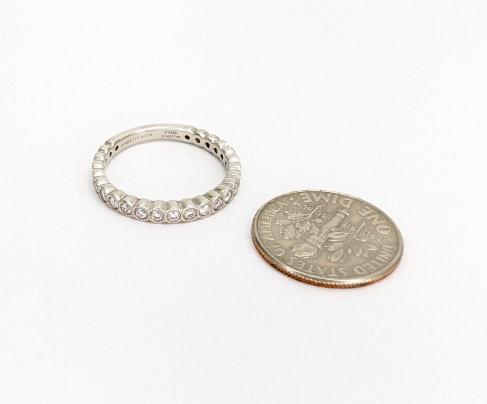 Gabriel & Co Plat 950 1/4ctw Diamond Wedding 3/4 Eternity Band Ring 10260 - Image 9