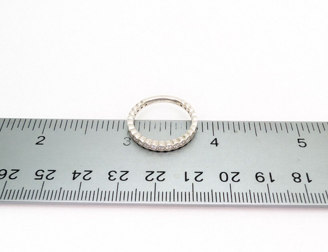 Gabriel & Co Plat 950 1/4ctw Diamond Wedding 3/4 Eternity Band Ring 10260 - Image 12