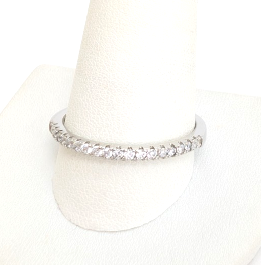 Sterling Silver 925 10 Ring half eternity R933- WMF1058 - Image 2