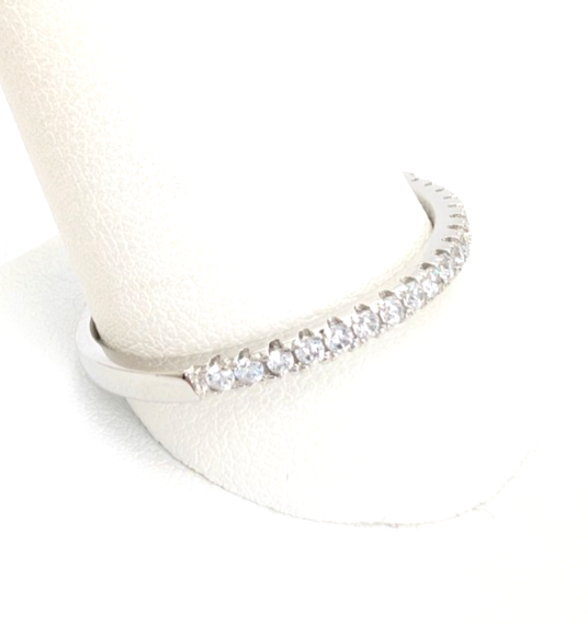 Sterling Silver 925 10 Ring half eternity R933- WMF1058 - Image 4