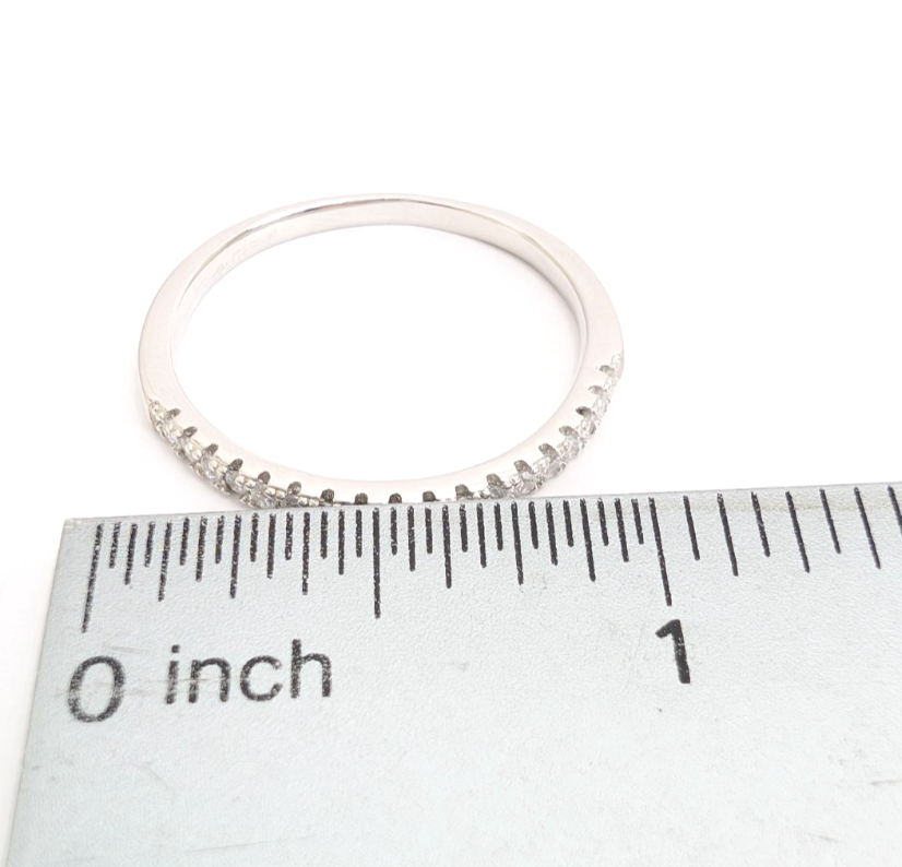 Sterling Silver 925 10 Ring half eternity R933- WMF1058 - Image 7