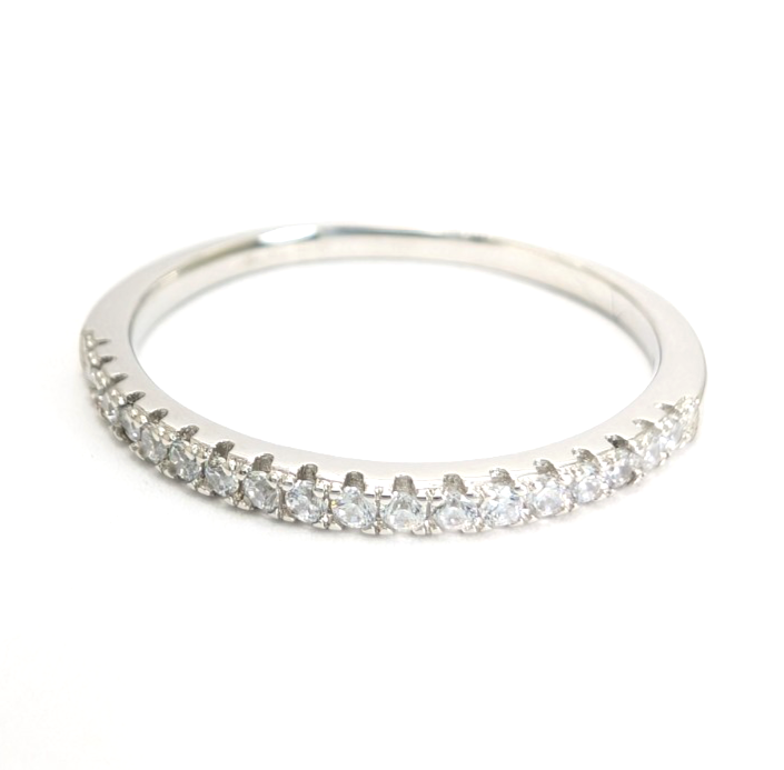 Sterling Silver 925 10 Ring half eternity R933- WMF1058 - Image 9