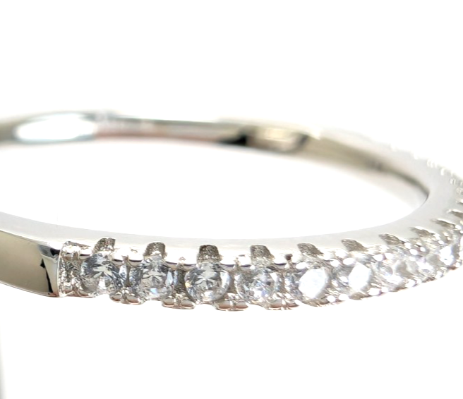 Sterling Silver 925 10 Ring half eternity R933- WMF1058 - Image 12