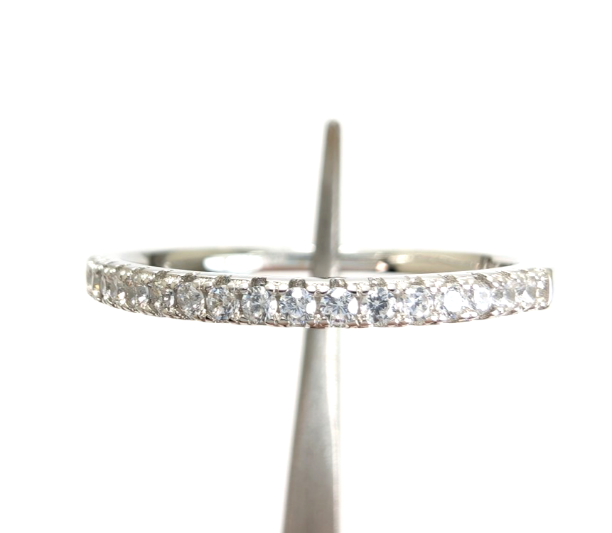 Sterling Silver 925 10 Ring half eternity R933- WMF1058 - Image 14